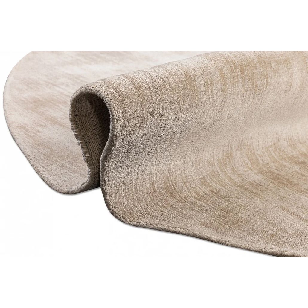Ковер круглый однотонный с текстурой Consonance beige Ручная работа