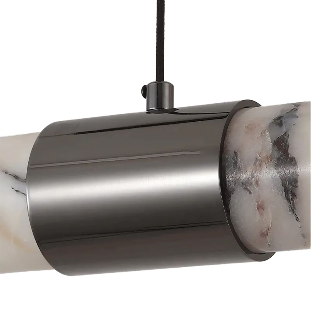 Светодиодный линейный светильник из натурального камня Bulgary Stone TORIN Marble Chandelier