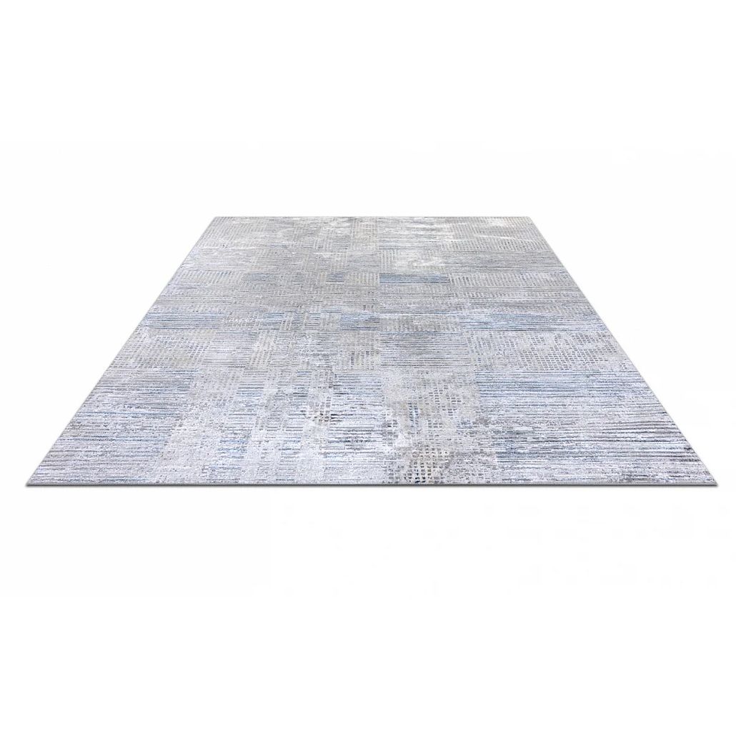 Ковер современный с геометрическим узором Rumelia Pattern Gray-Blue