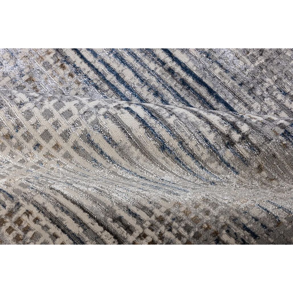Ковер современный с геометрическим узором Rumelia Pattern Gray-Blue