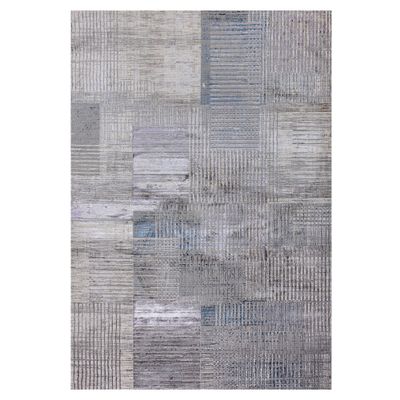 Ковер современный с геометрическим принтом Rumelia Pattern Gray-Blue