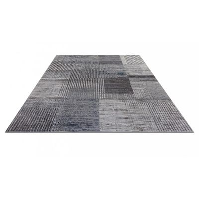 Ковер современный с геометрическим принтом Rumelia Pattern Gray-Blue