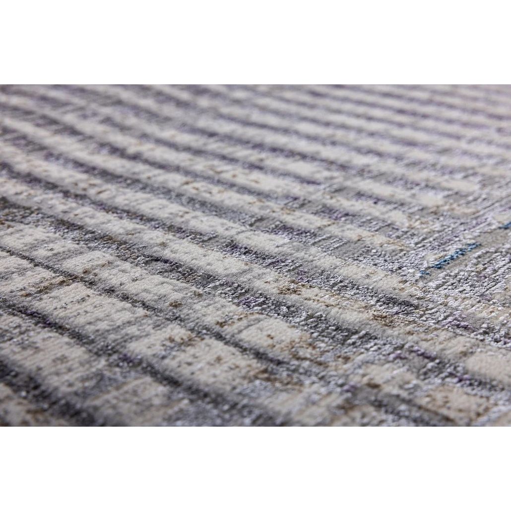 Ковер современный с геометрическим принтом Rumelia Pattern Gray-Blue