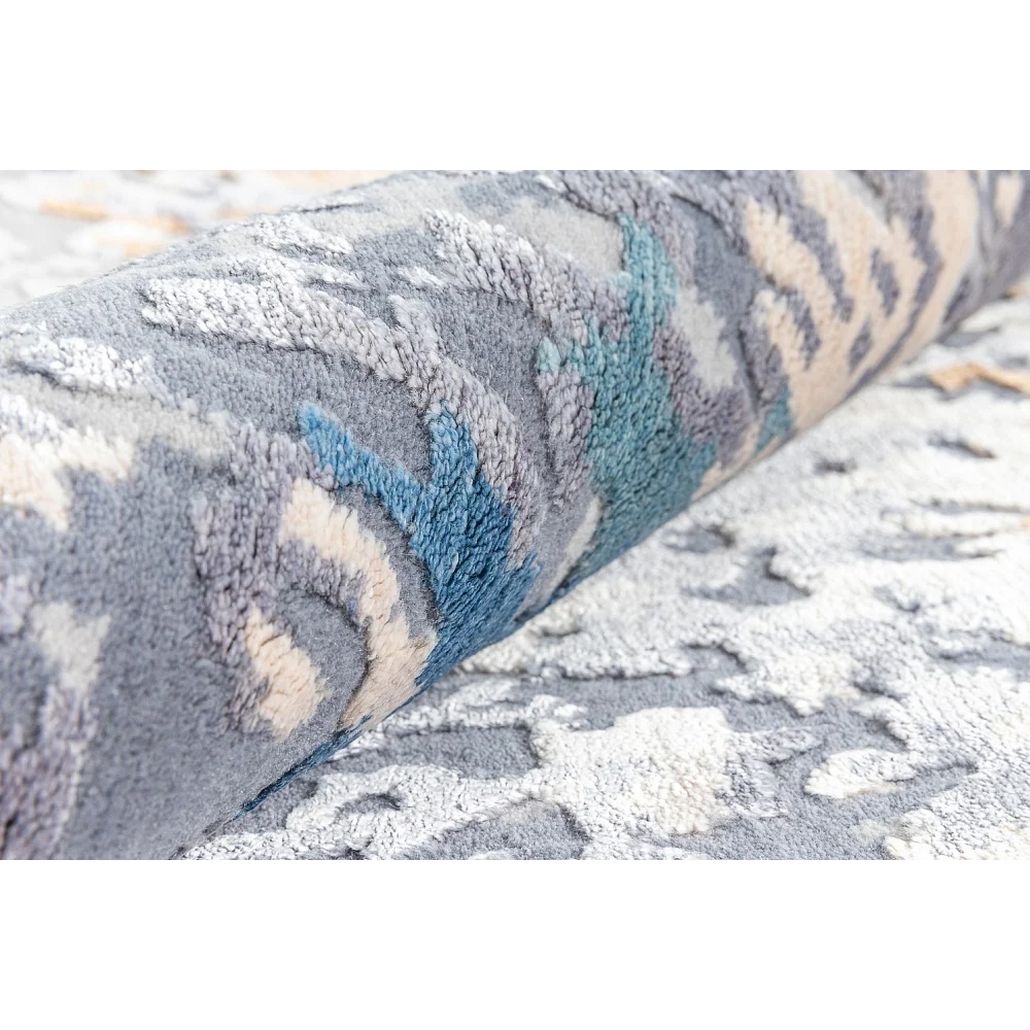 Индийский ковер с абстрактным узором Grey Iridescence of Nepal