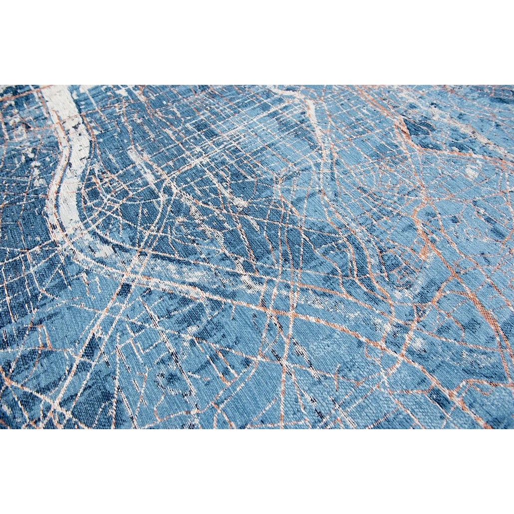 Ковер с графическим узором Blue City Outline