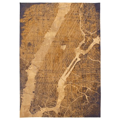 Ковер с графическим узором Brown City Outline