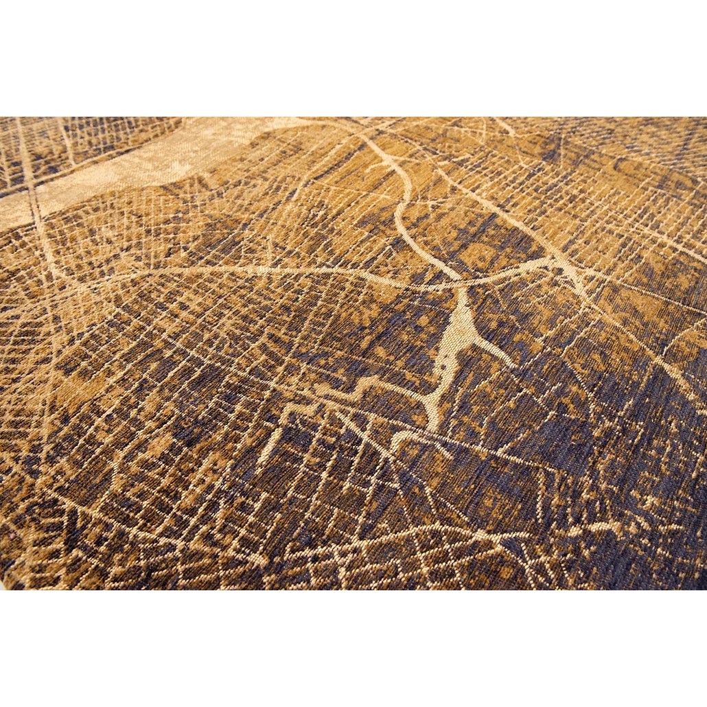 Ковер с графическим узором Brown City Outline