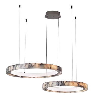 Светодиодный светильник Кольцо из натурального камня Marble Chandelier