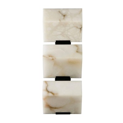 Бра из мрамора Triple Block Alabaster Sconce