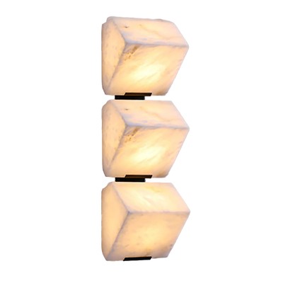 Бра из мрамора Triple Block  Alabaster Sconce