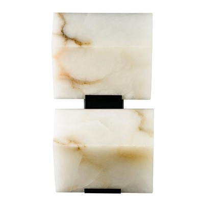 Бра из мрамора Block Double Alabaster Sconce