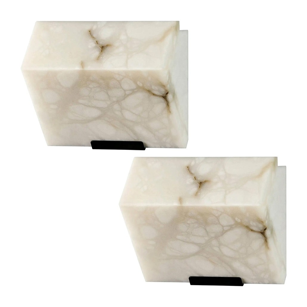 Бра из мрамора Single Block Alabaster Sconce