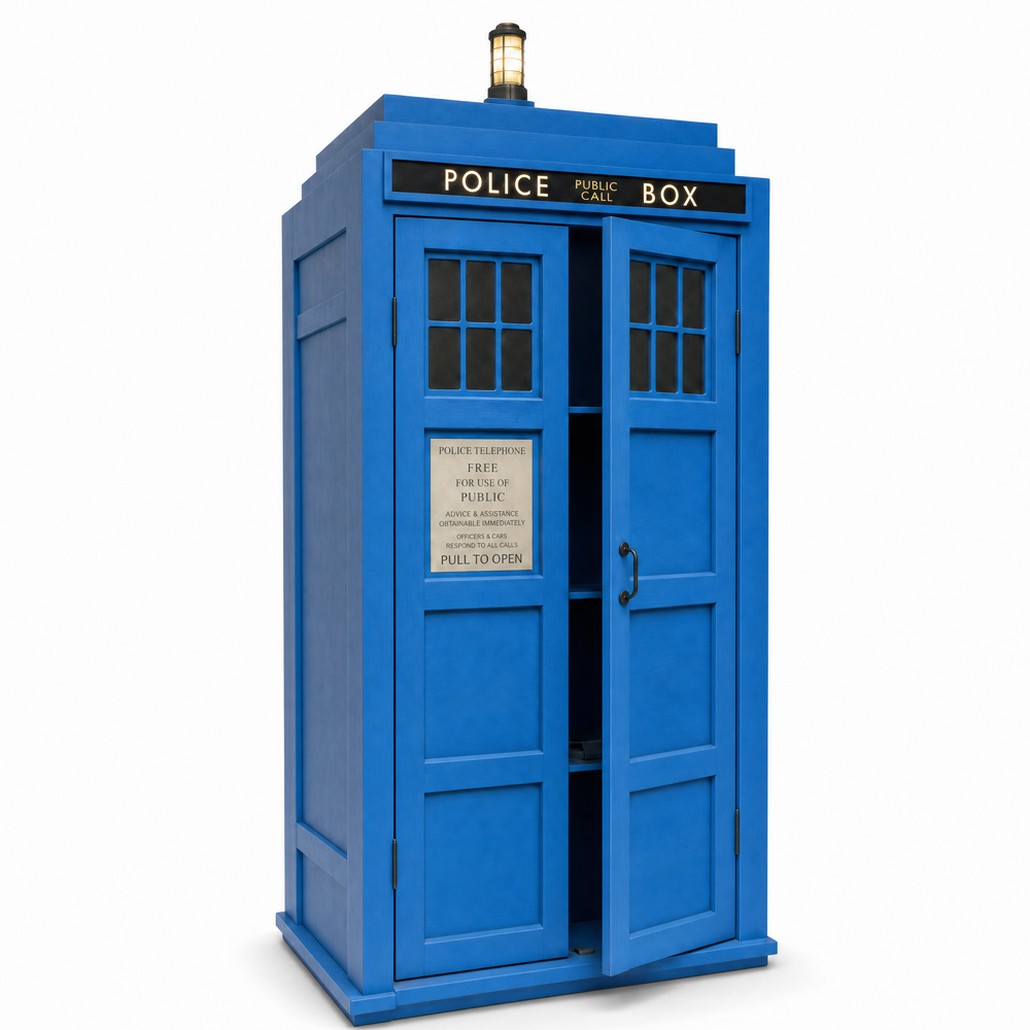 Шкаф Тардис из сериала «Доктор Кто» Doctor Who Tardis Синий цвет