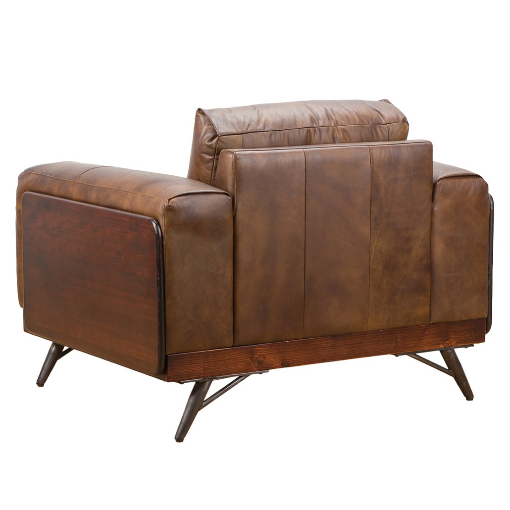 Кресло VICTOR Armchair натуральная кожа Mocha