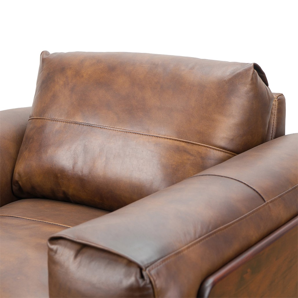 Кресло VICTOR Armchair натуральная кожа Mocha
