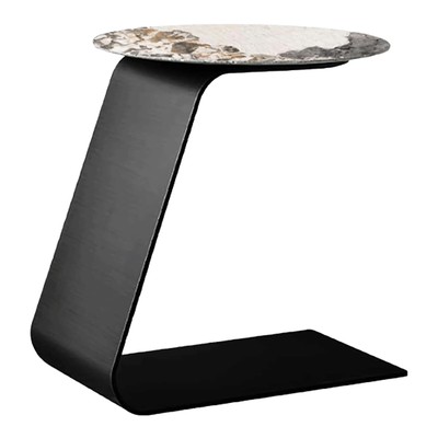 Приставной столик Zun Side table bronze and white