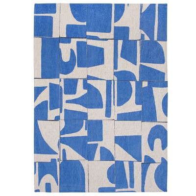 Ковер из полиэфирного шелка Blue Sand Fragmentary Shaping