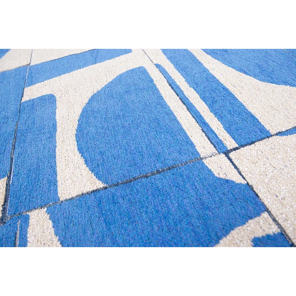 Ковер из полиэфирного шелка Blue Sand Fragmentary Shaping