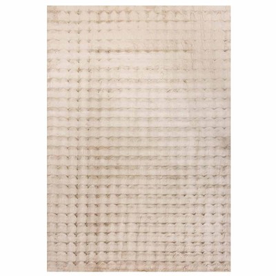 Ковер мягкий с объёмной рельефной текстурой Beige Porous Carpet