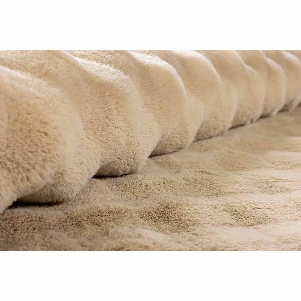Ковер мягкий с объёмной рельефной текстурой Beige Porous Carpet