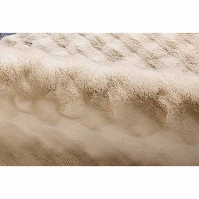 Ковер мягкий с объёмной рельефной текстурой Beige Porous Carpet