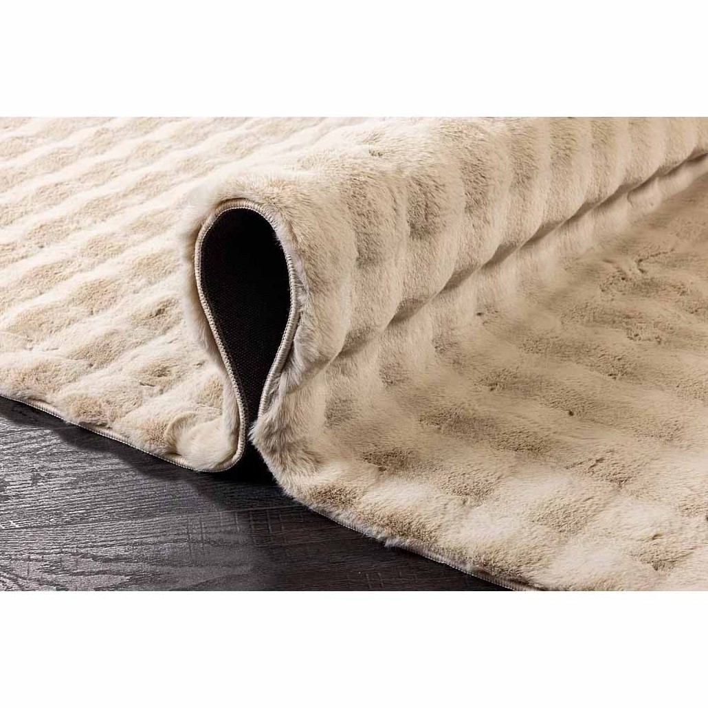 Ковер мягкий с объёмной рельефной текстурой Beige Porous Carpet