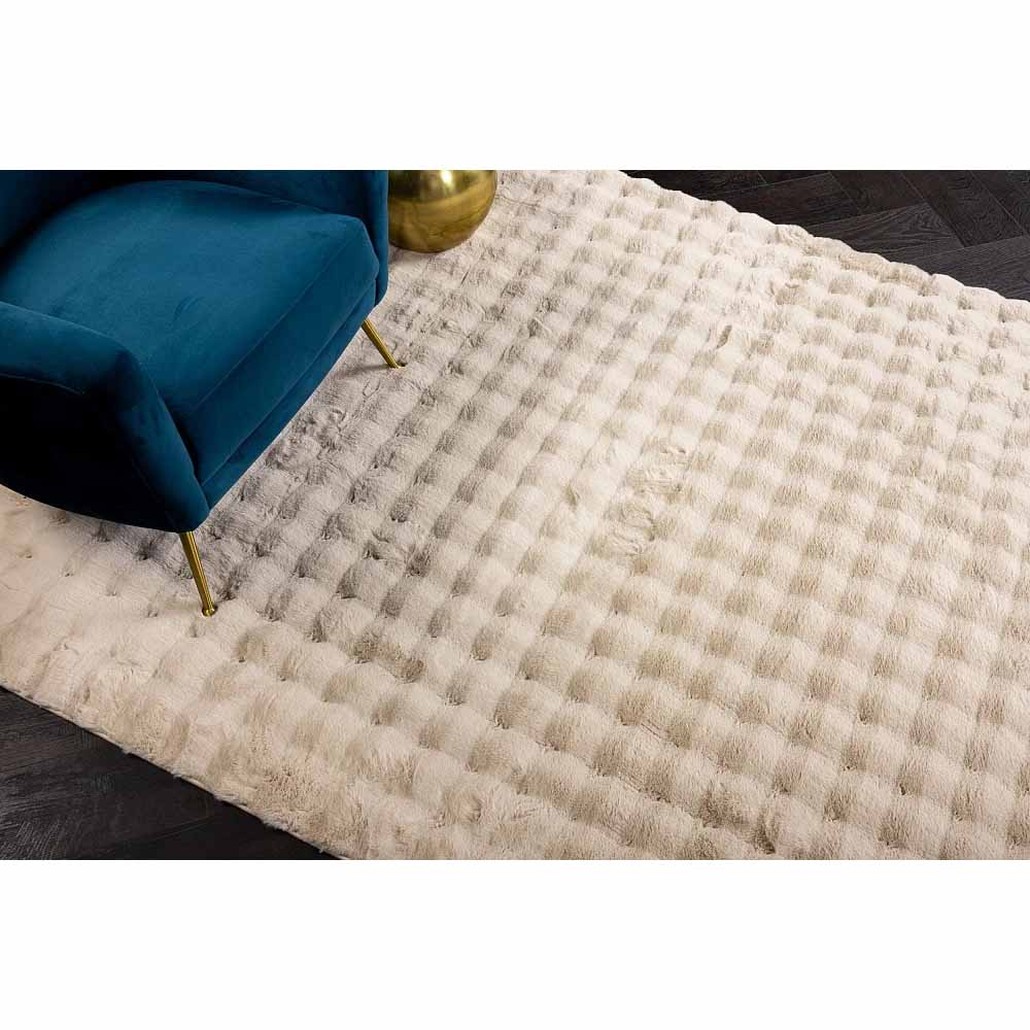 Ковер мягкий с объёмной рельефной текстурой Beige Porous Carpet