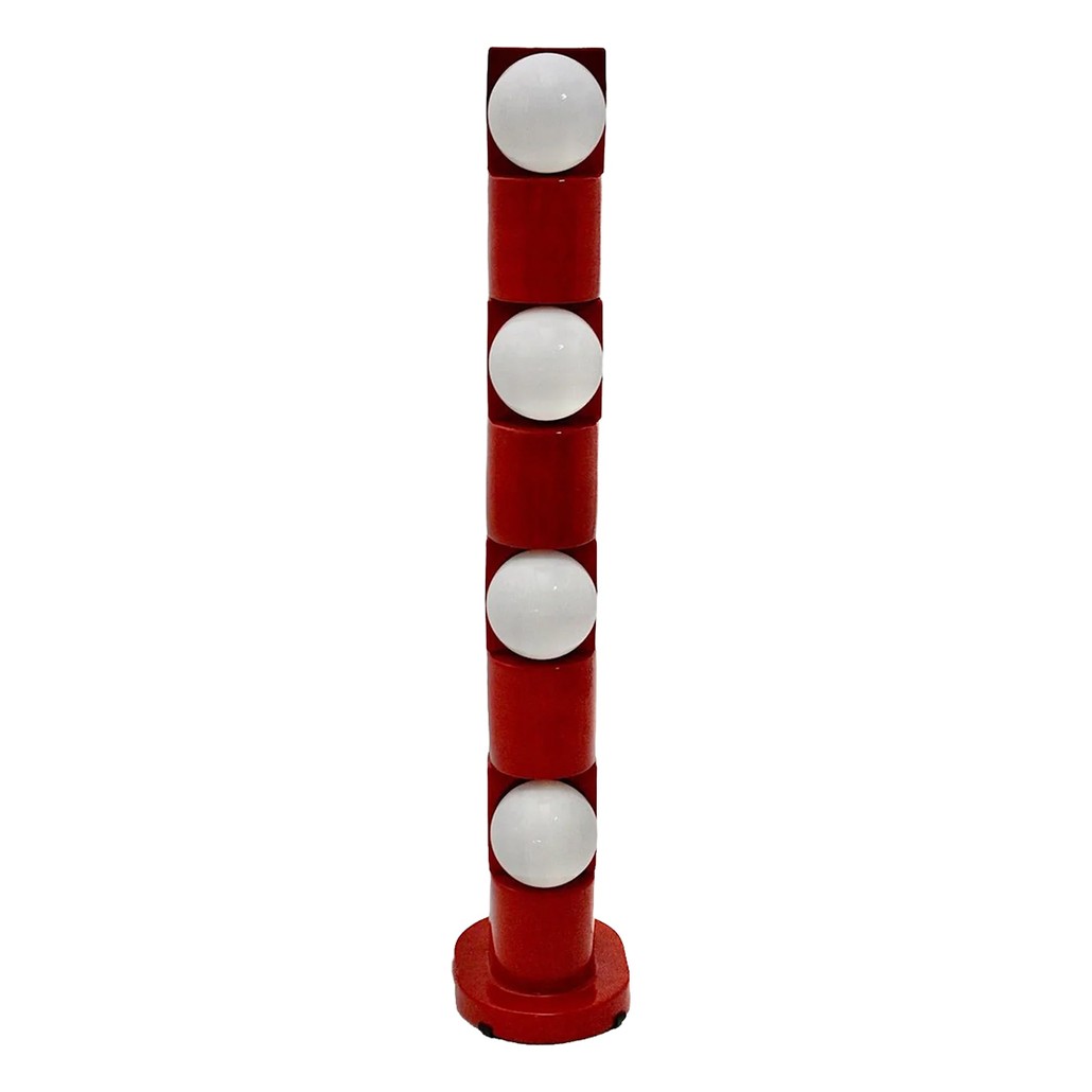 Торшер Space Age Totem Floor Lamp красный цвет
