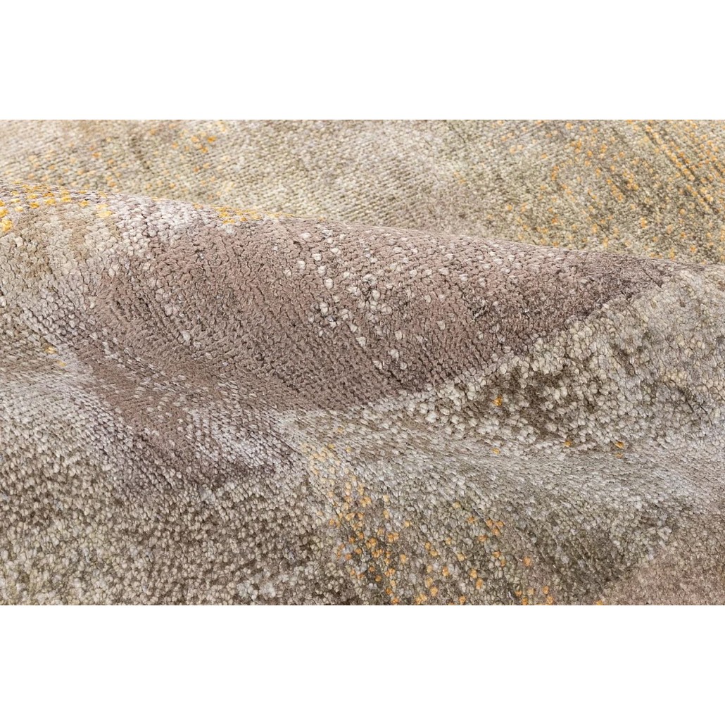 Индийский ковер из шелка и шерсти с абстрактным узором Boundless Beige