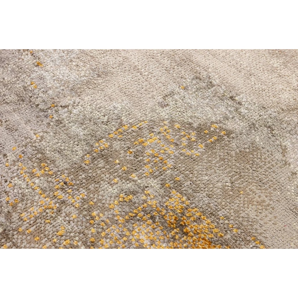 Индийский ковер из шелка и шерсти с абстрактным узором Boundless Beige