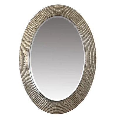 Зеркало Waves Dark Silver Oval Mirror