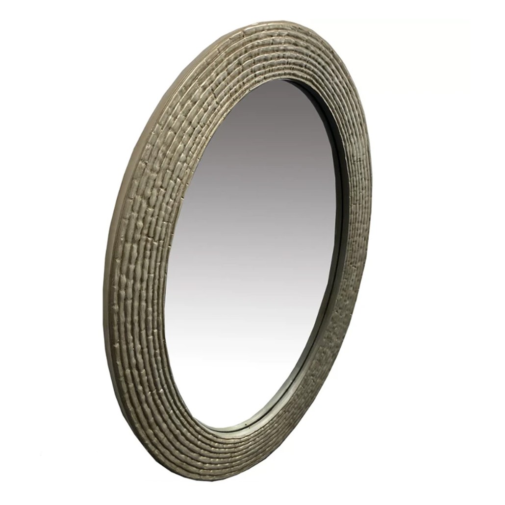 Зеркало Waves Dark Silver Oval Mirror