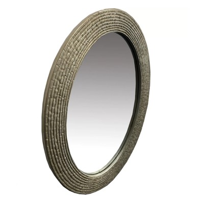 Зеркало Waves Dark Silver Oval Mirror