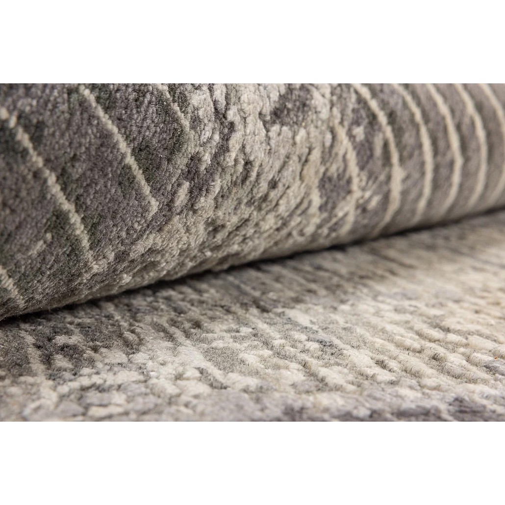 Индийский ковер с геометрическим узором Dazzling Grey из натуральных материалов