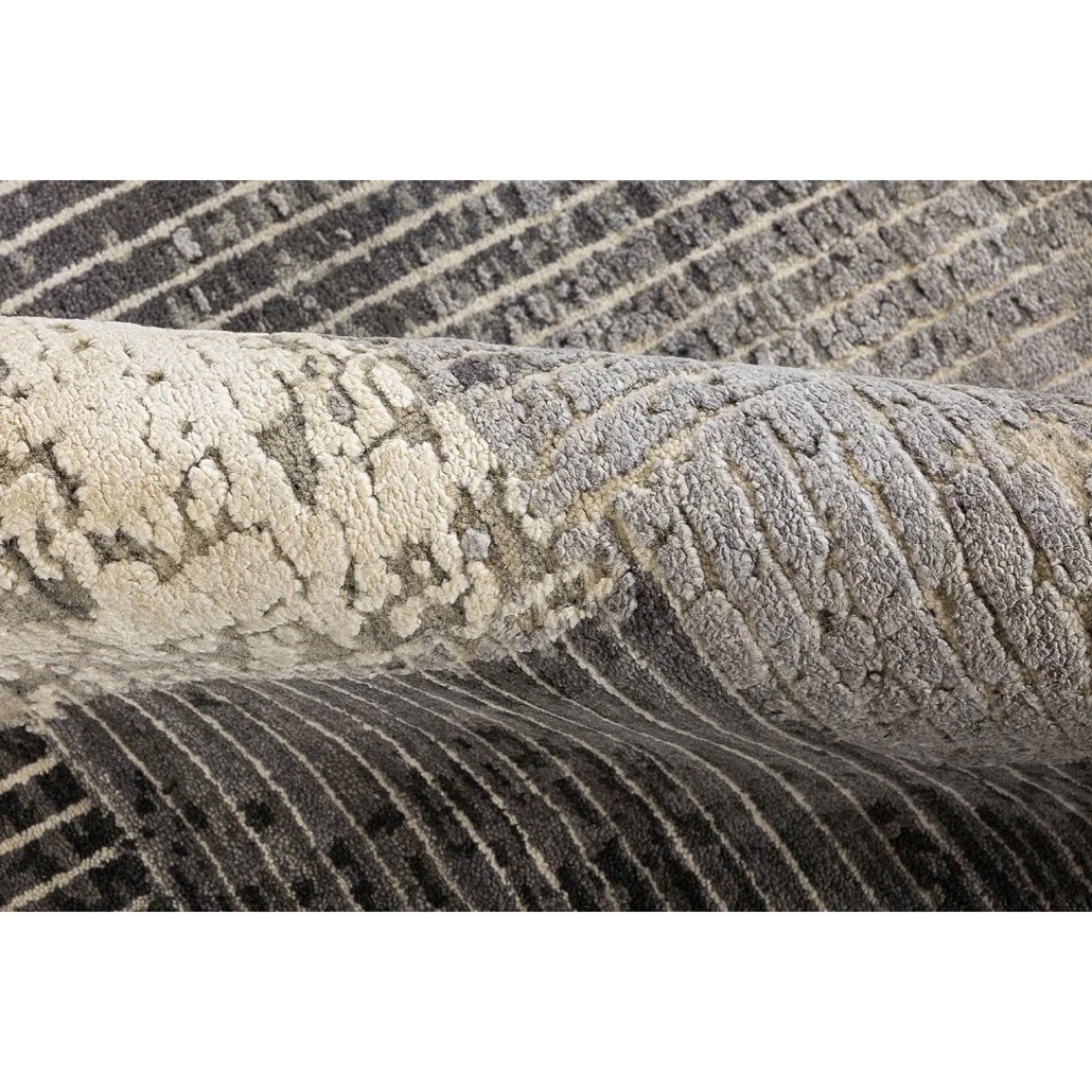 Индийский ковер с геометрическим узором Dazzling Grey из натуральных материалов