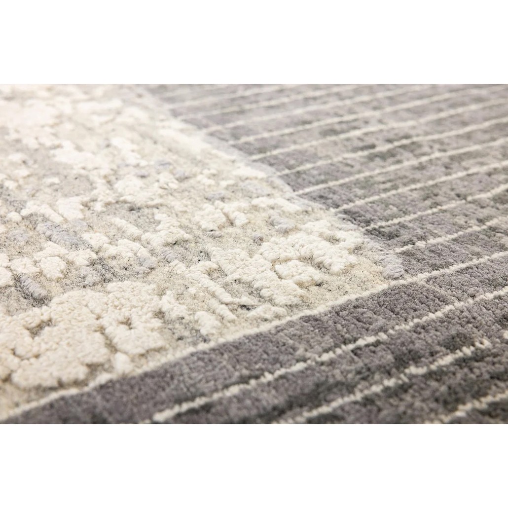 Индийский ковер с геометрическим узором Dazzling Grey из натуральных материалов