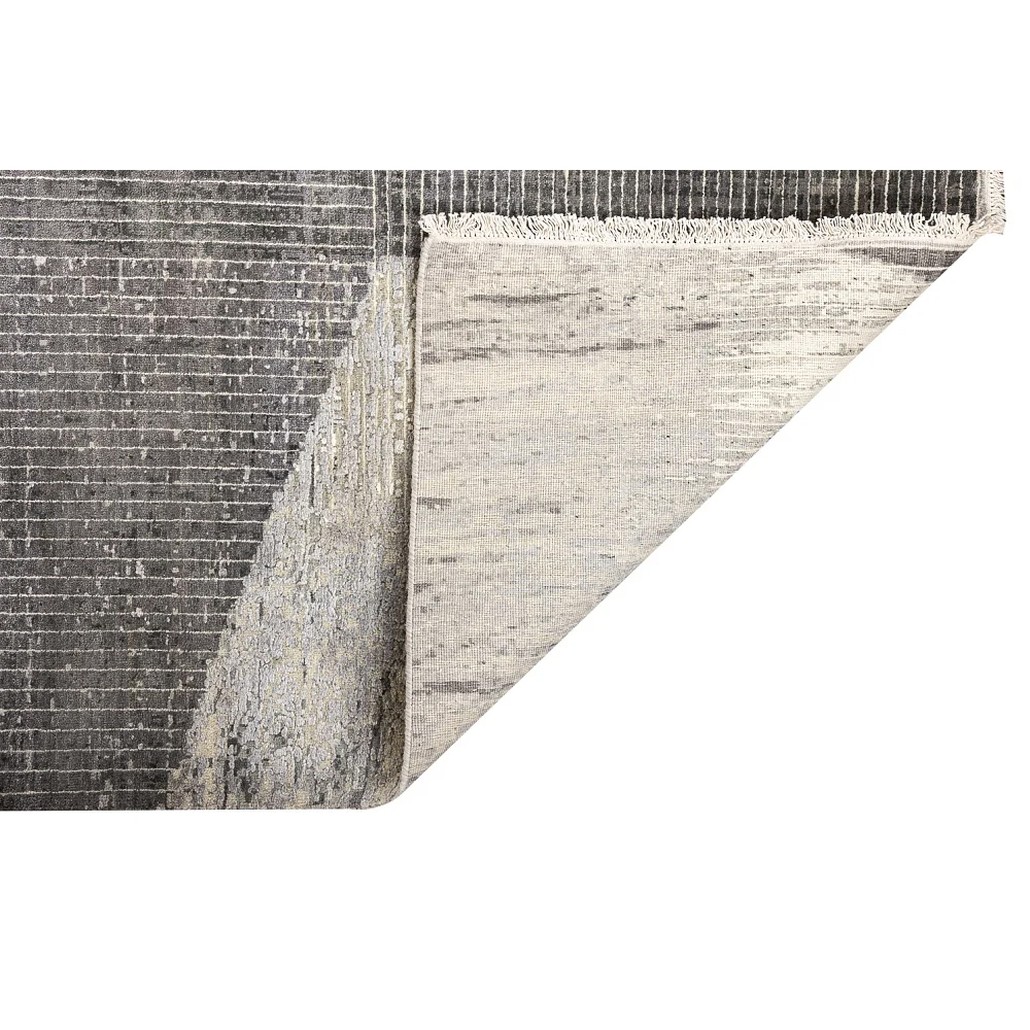 Индийский ковер с геометрическим узором Dazzling Grey из натуральных материалов