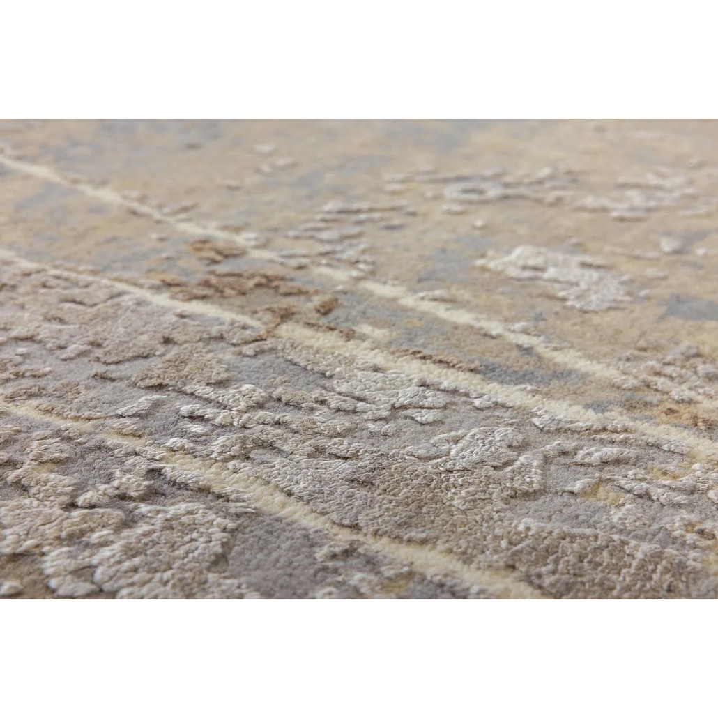 Индийский ковер с геометрическим узором Dazzling Light Grey из натуральных материалов