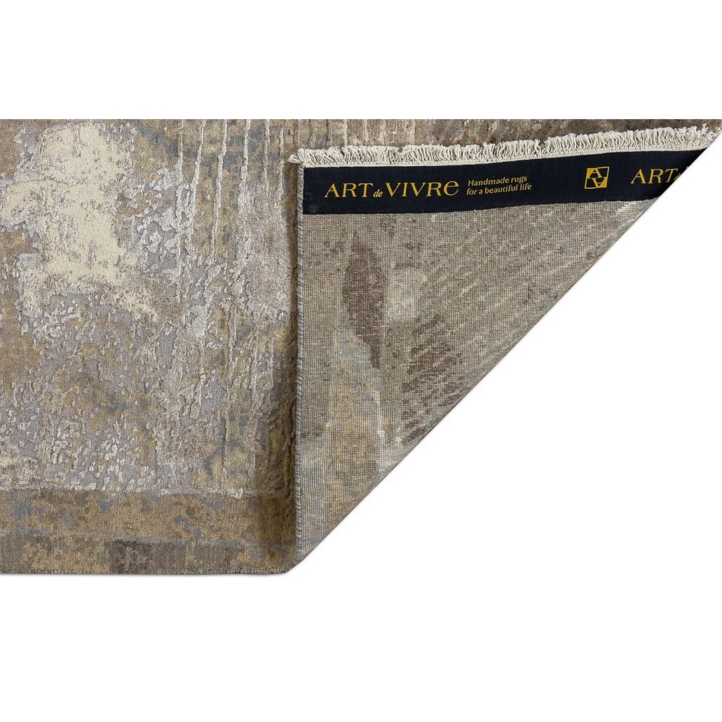 Индийский ковер с геометрическим узором Dazzling Light Grey из натуральных материалов