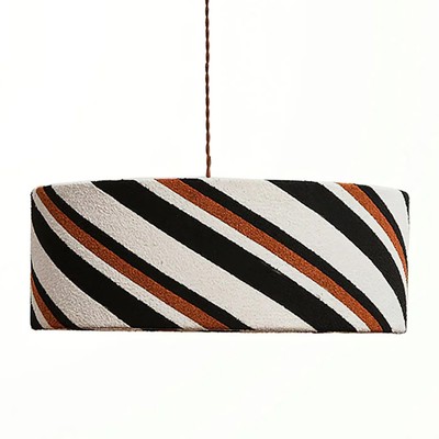 Подвесной светильник Diagonal Striped Fabric Drum Pendant Light