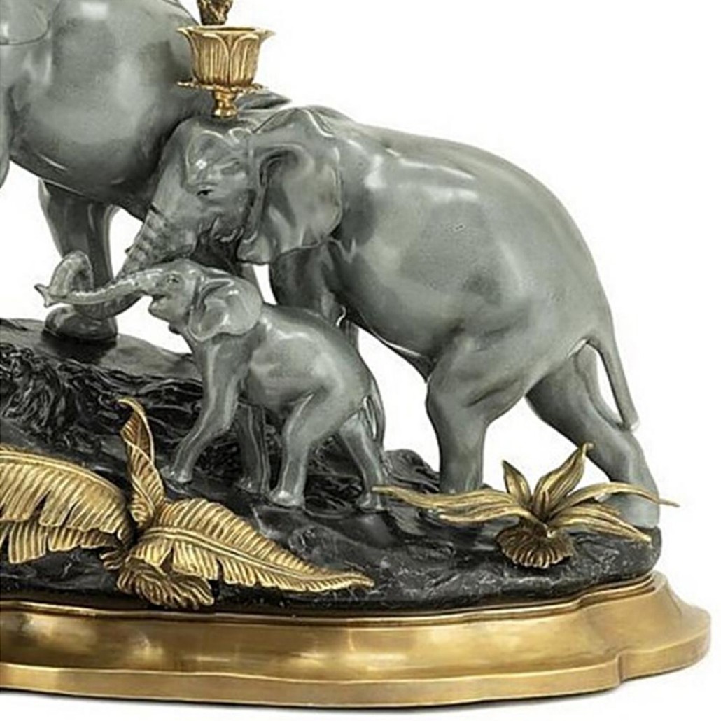 Подсвечник Abhika Candleholder Atlanta Elephants Серый цвет