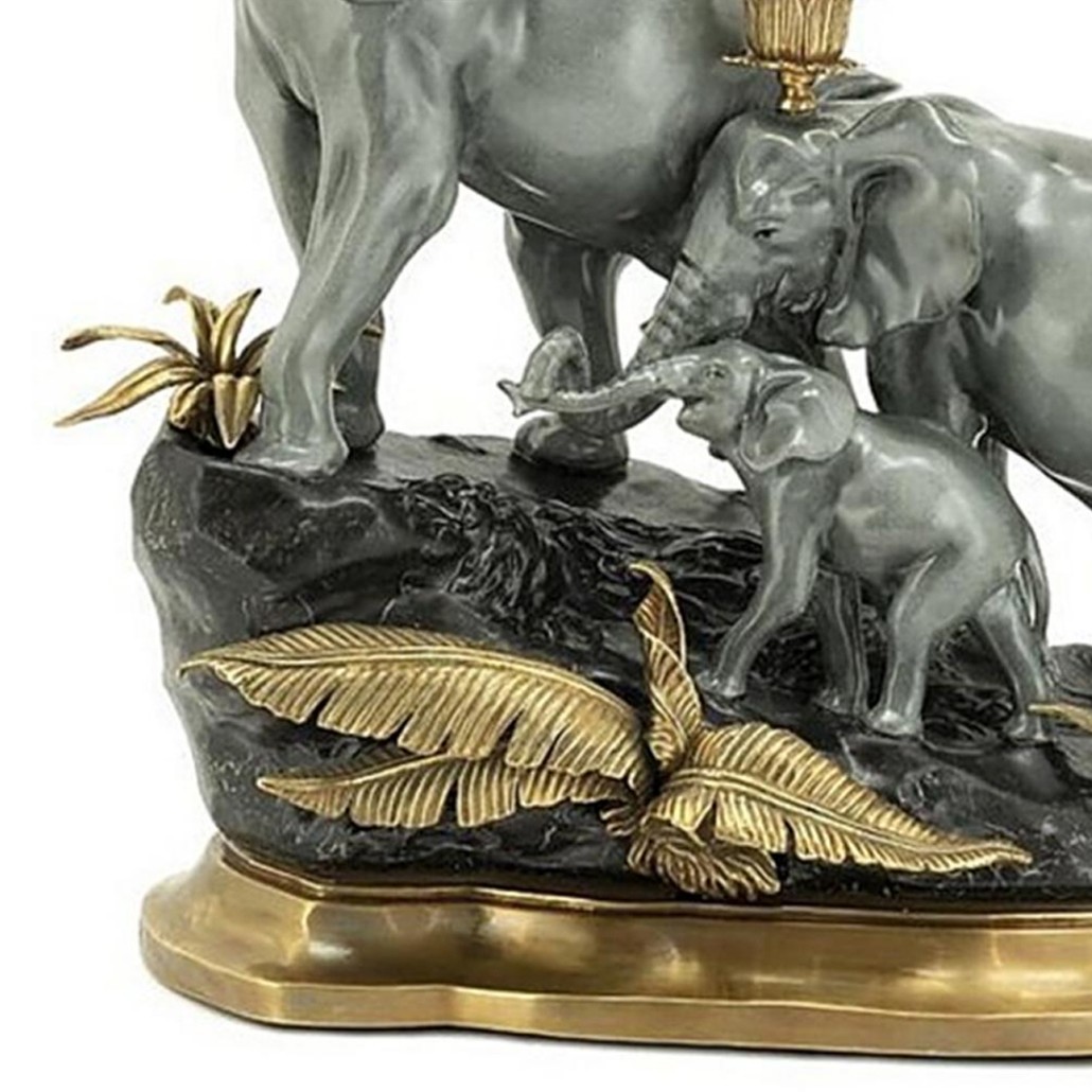 Подсвечник Abhika Candleholder Atlanta Elephants Черный цвет