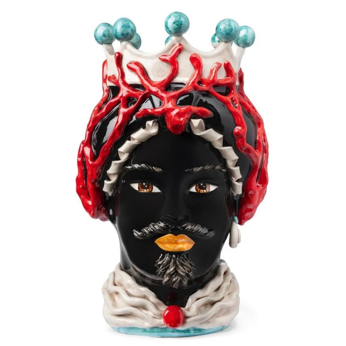 Abhika Vase Teste di Moro MAN Coral