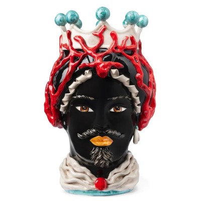 Abhika Vase Teste di Moro MAN Coral