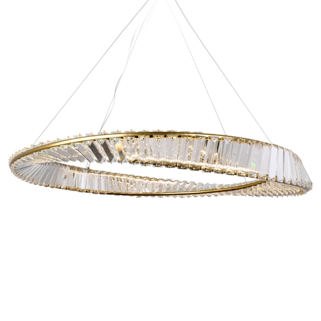 Подвесная светодиодная люстра в виде кольца Bronze Round Air Chandelier