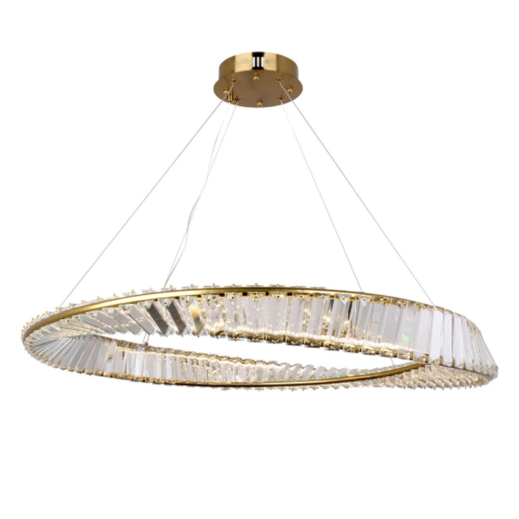 Подвесная светодиодная люстра в виде кольца Bronze Round Air Chandelier