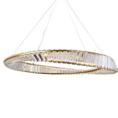 Подвесная светодиодная люстра в виде кольца Bronze Round Air Chandelier